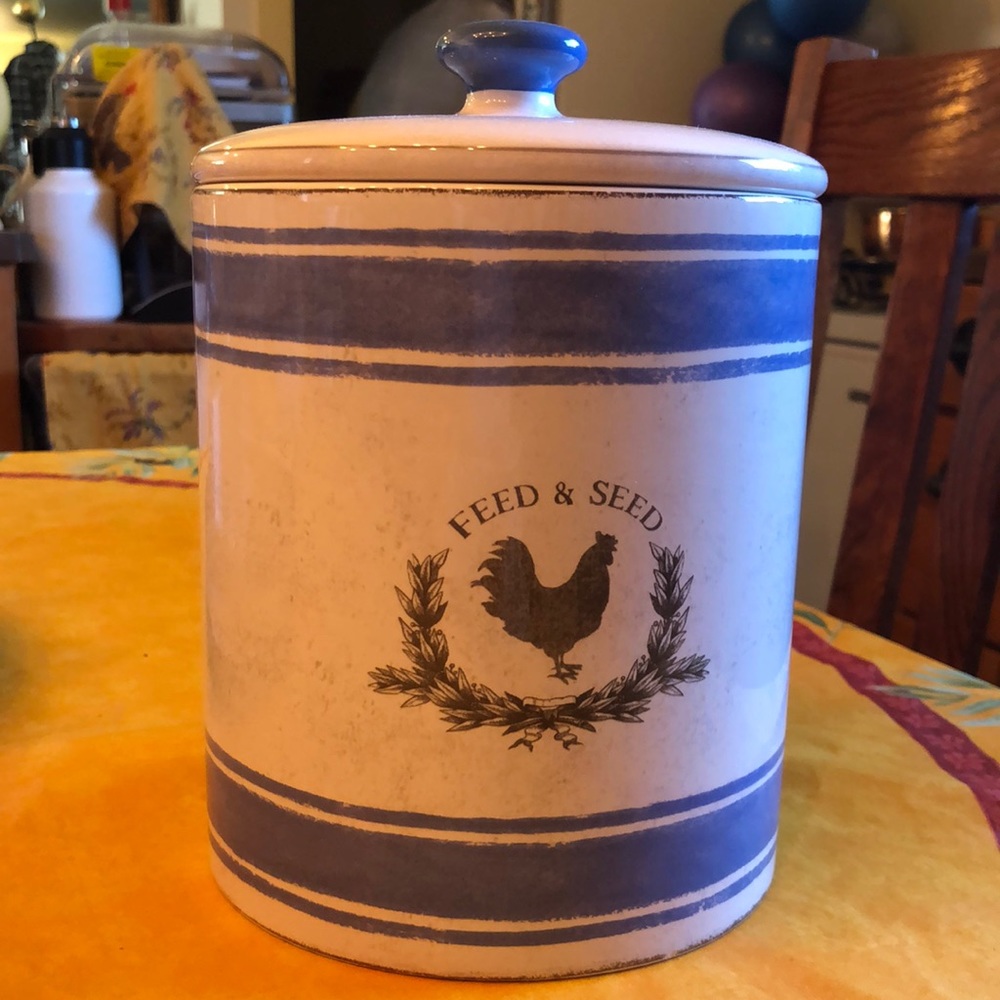 Certified International Susan Winget Urban Farmhouse Canister 7”high 19.5” diam.